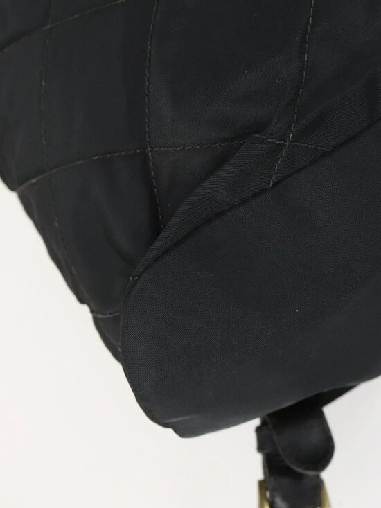 PRADA Backpack Nylon Black Gold Auth ka1154 main image 8